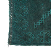 Overdyed Area Rug Handmade Blue Geometric 2x4 ft