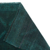 Overdyed Area Rug Handmade Blue Geometric 2x4 ft