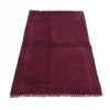 Overdyed Area Rug Handmade Purple Geometric 3x5 ft