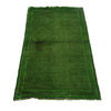Overdyed Area Rug Handmade Green Geometric 2x4 ft