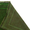 Overdyed Area Rug Handmade Green Geometric 2x4 ft