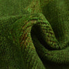 Overdyed Area Rug Handmade Green Geometric 3x5 ft