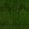 Overdyed Area Rug Handmade Green Geometric 2x4 ft