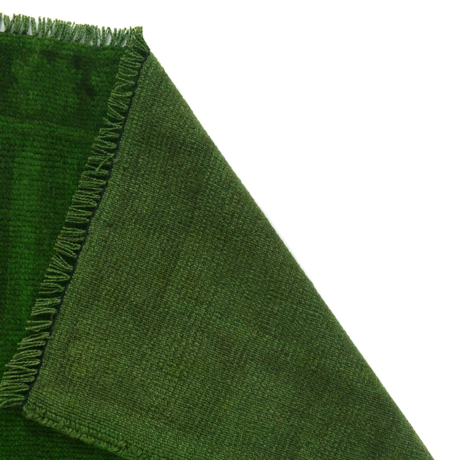 Overdyed Area Rug Handmade Green Geometric 2x4 ft