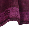 Overdyed Area Rug Handmade Purple Geometric 2x4 ft