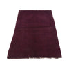 Overdyed Area Rug Handmade Purple Geometric 2x4 ft