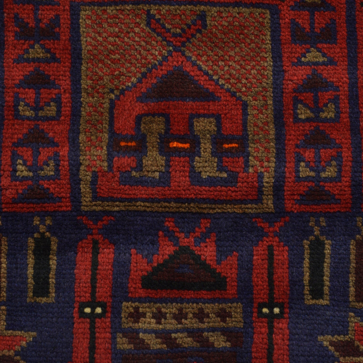 Baluchi Rug Handmade Red Prayer Design 3x5 ft