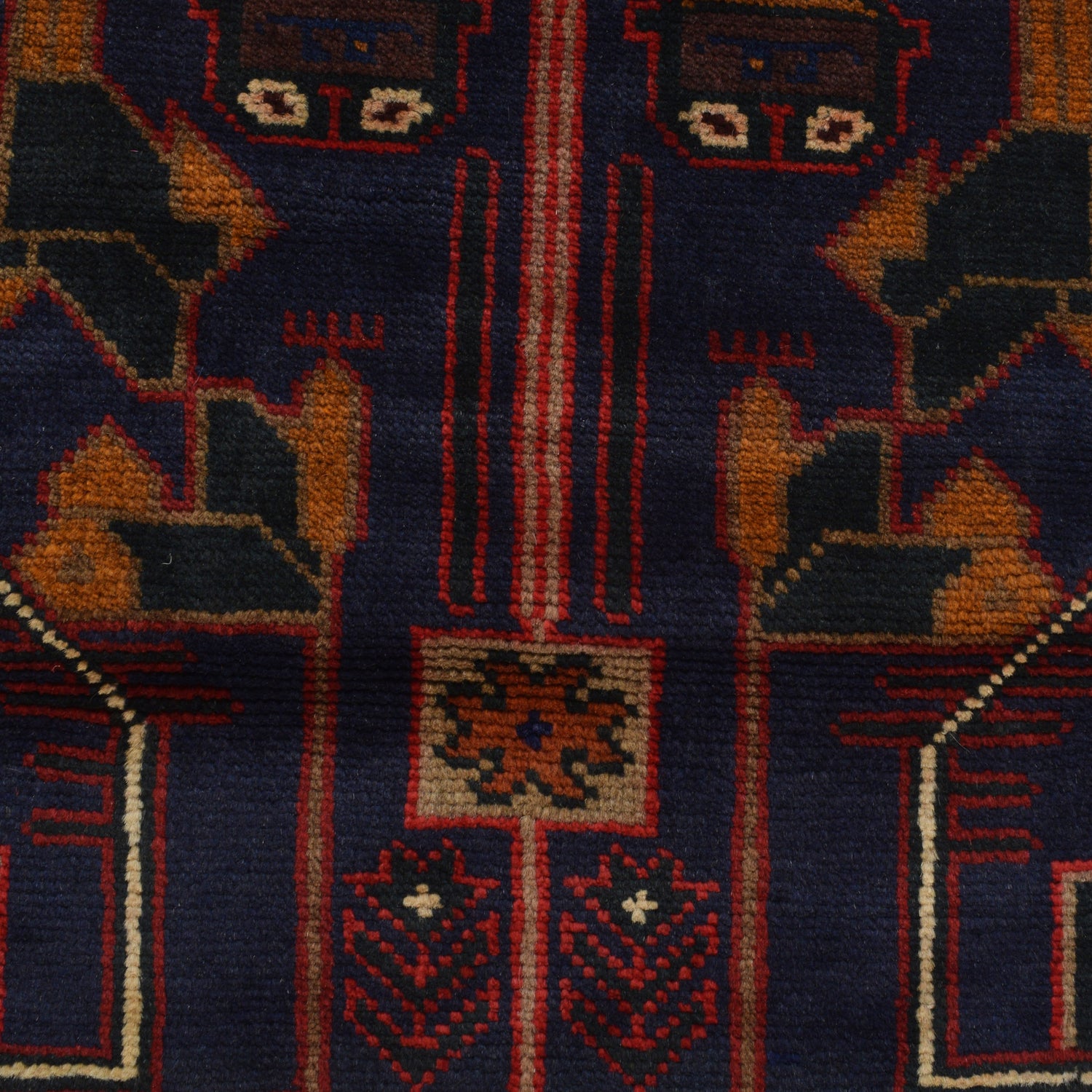 Baluchi Rug Handmade Multi Prayer Design 3x5 ft