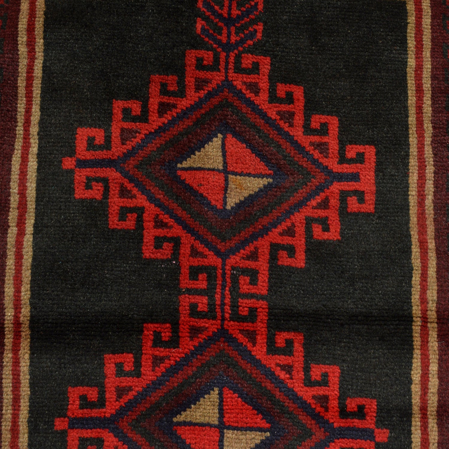 Baluchi Rug Handmade Multi Geometric 3x5 ft
