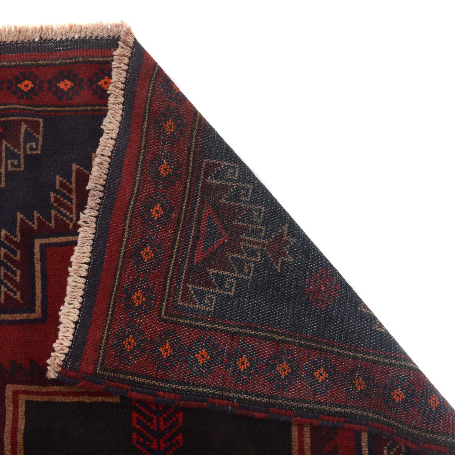 Baluchi Rug Handmade Multi Geometric 3x5 ft