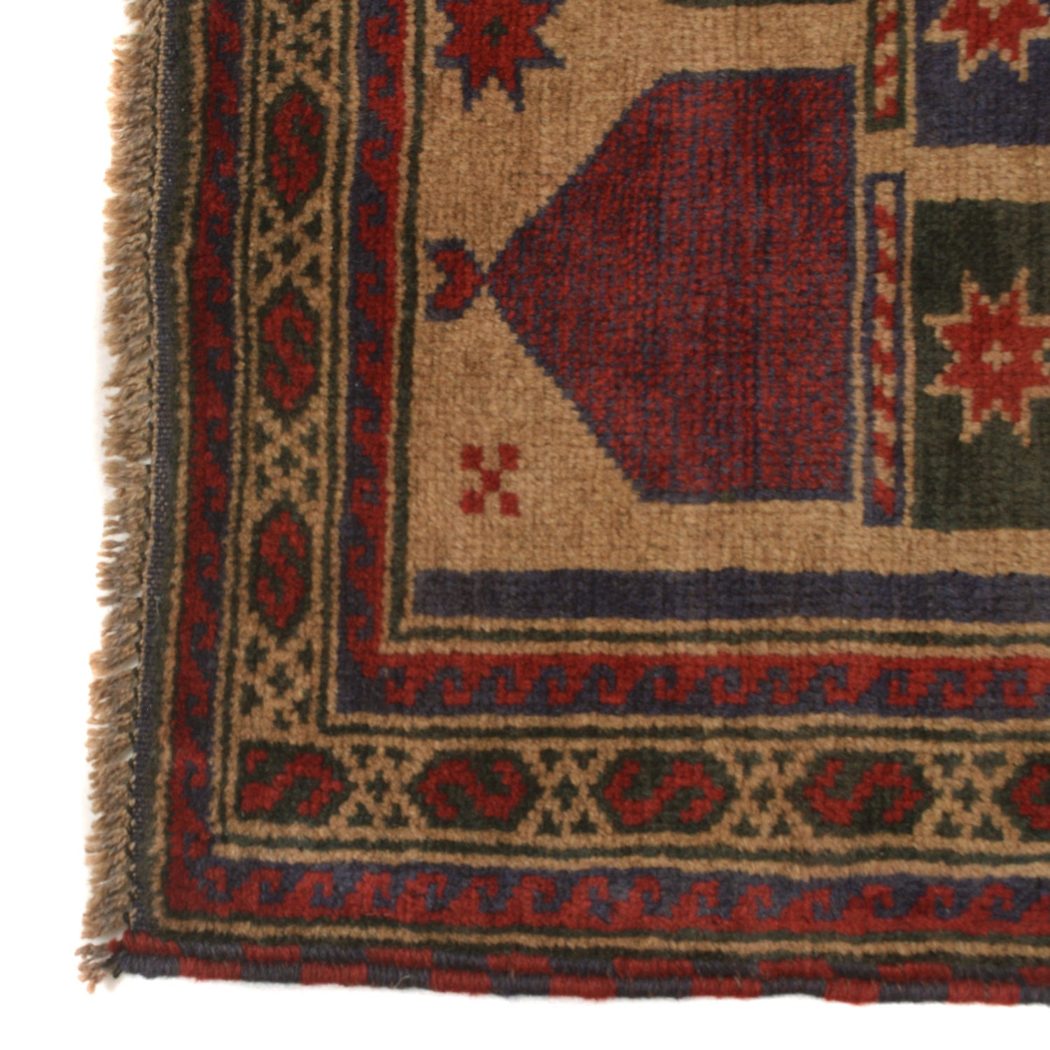 Baluchi Rug Handmade Beige Prayer Design 2x4 ft