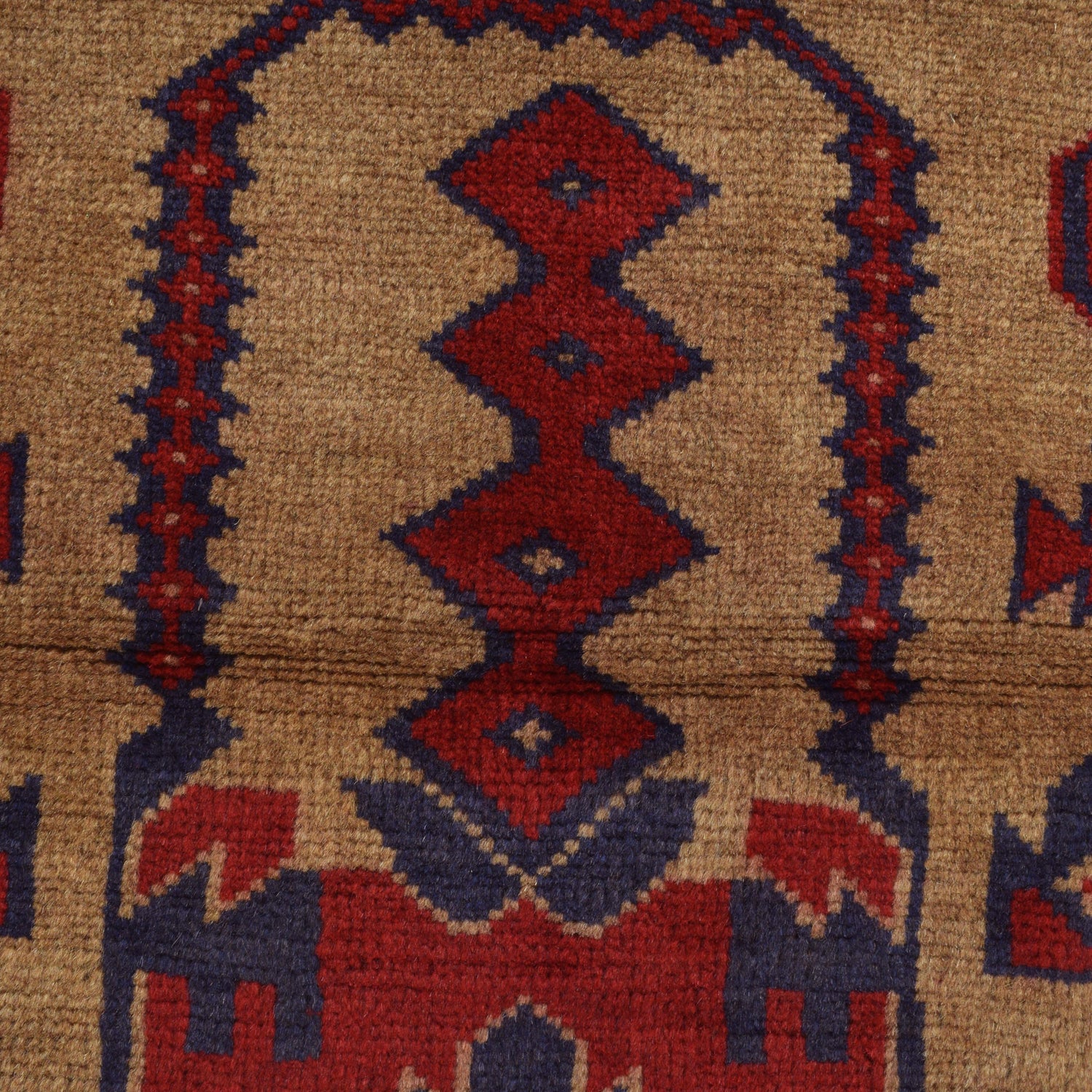 Baluchi Rug Handmade Beige Prayer Design 2x4 ft