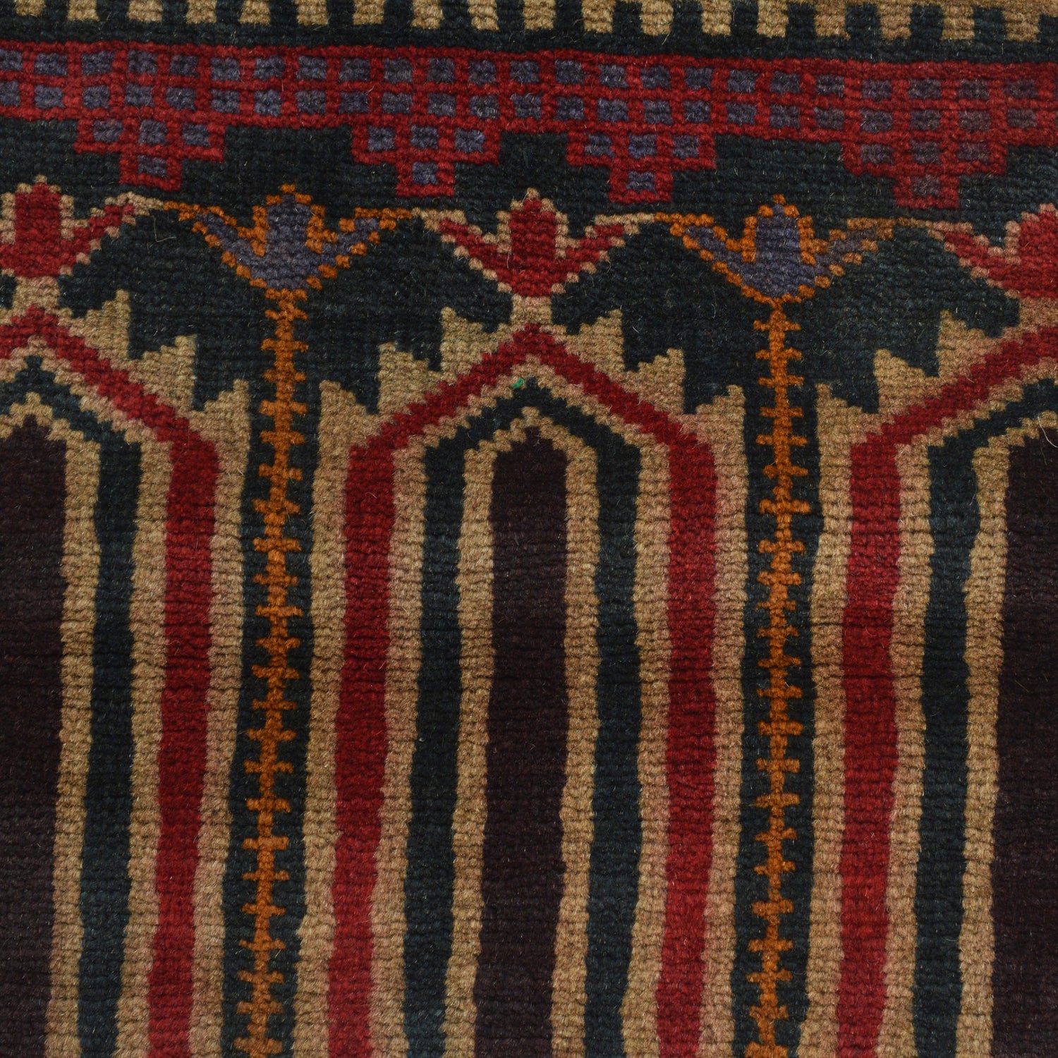 Baluchi Rug Handmade Multi Prayer Design 3x5 ft