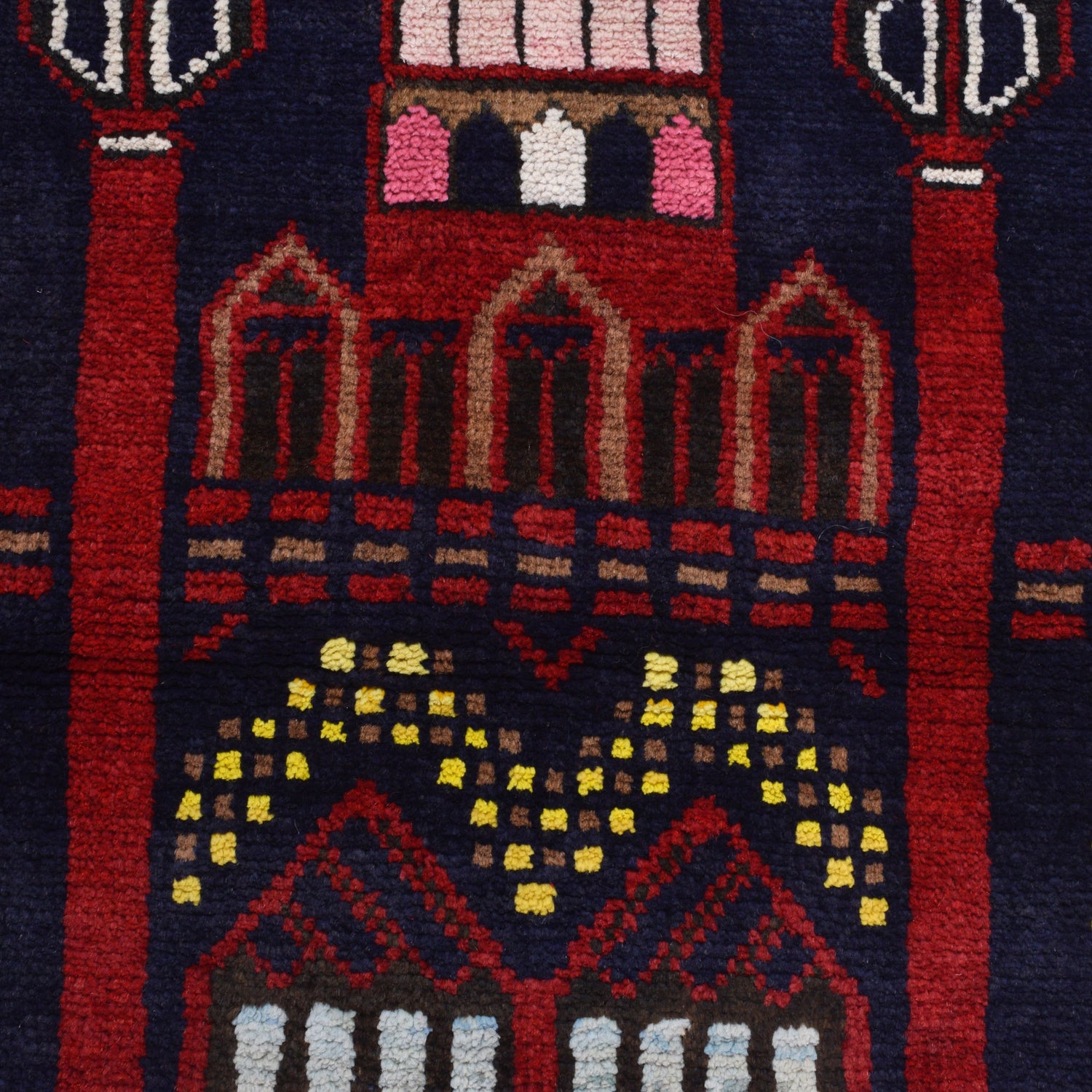 Baluchi Rug Handmade Multi Prayer Design 3x5 ft