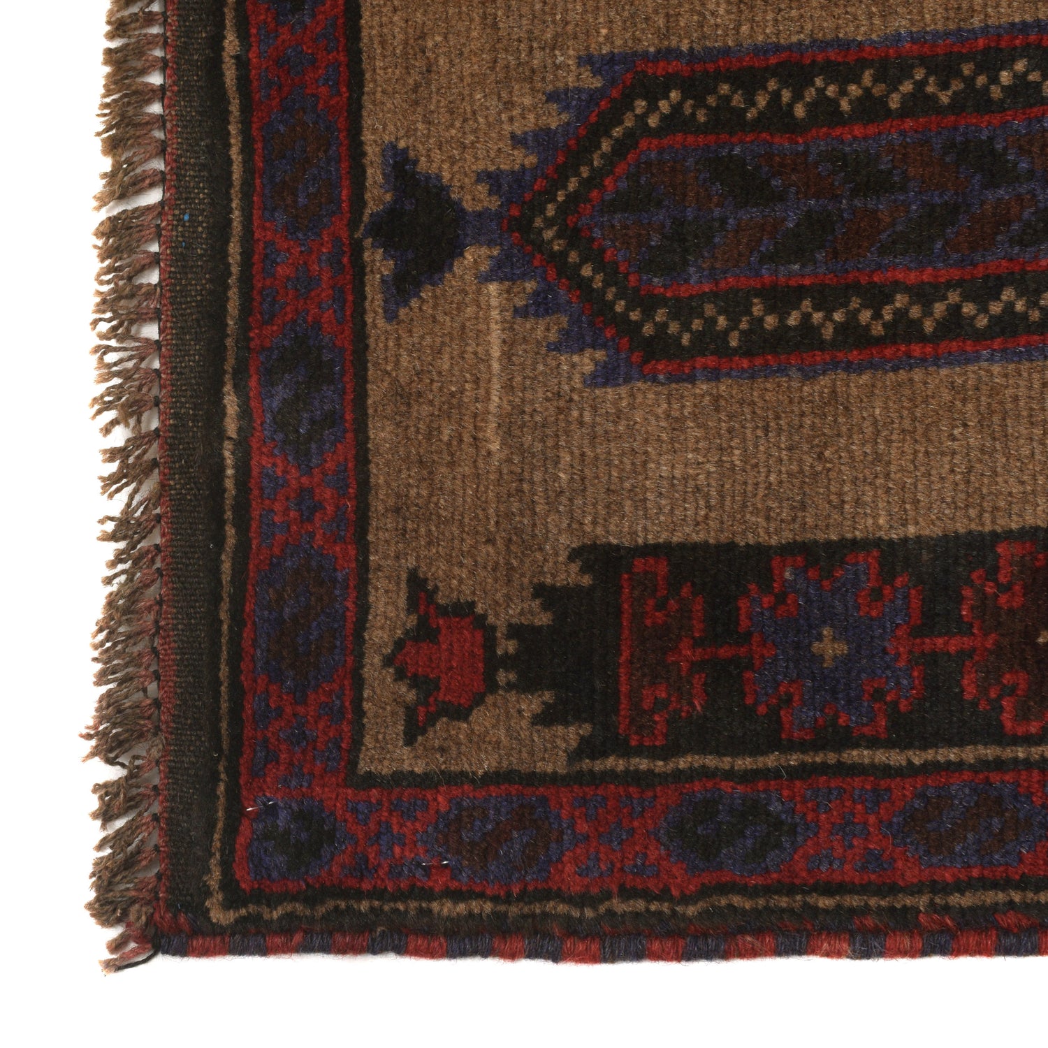 Baluchi Rug Handmade Beige Prayer Design 2x4 ft