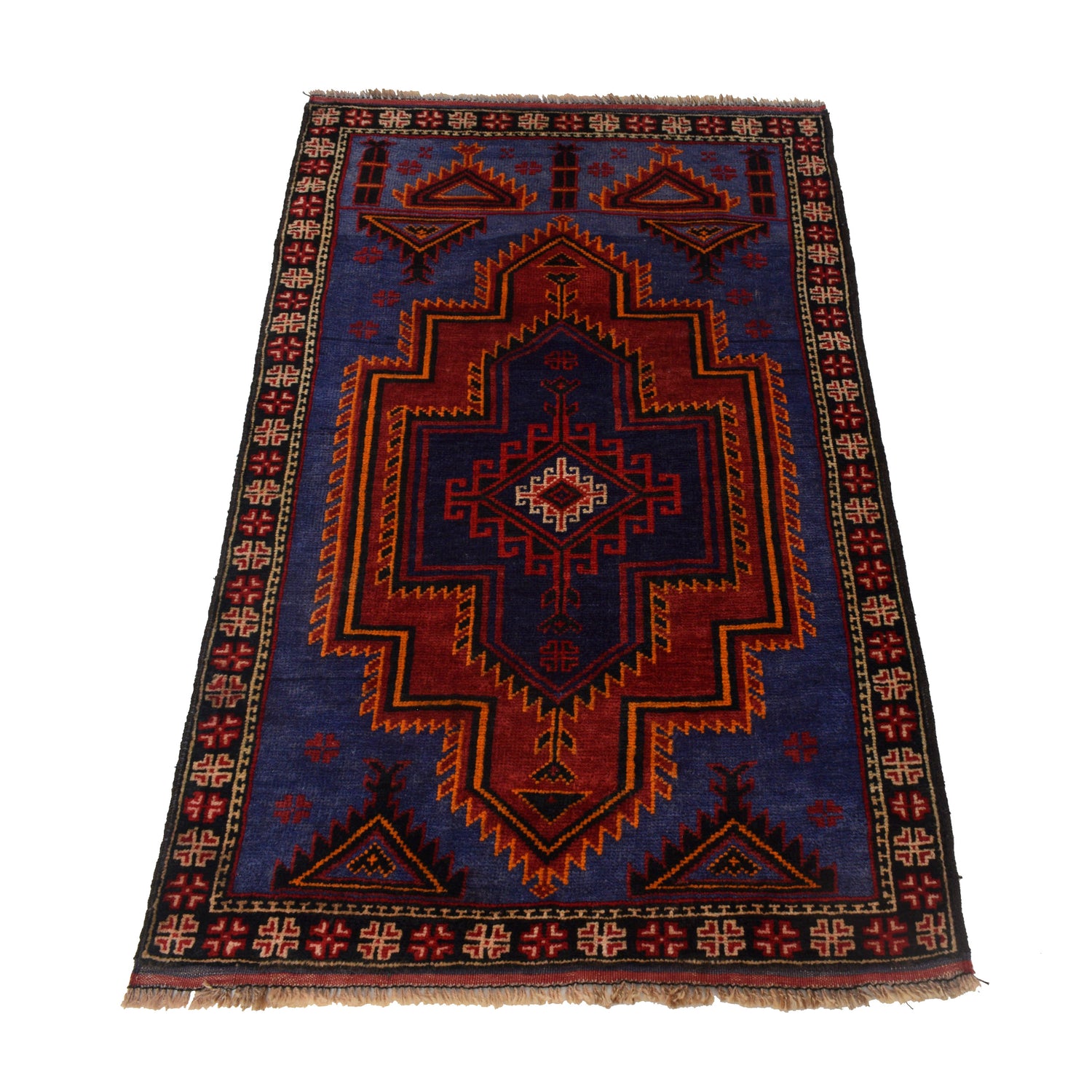 Baluchi Rug Handmade Multi Floral 3x5 ft
