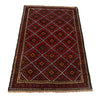 Baluchi Rug Handmade Red Floral 2x4 ft