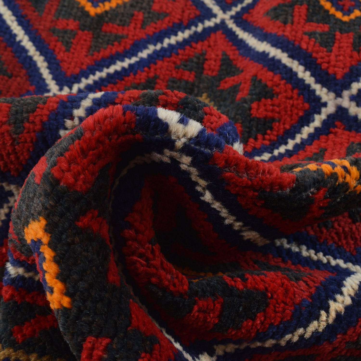 Baluchi Rug Handmade Red Floral 2x4 ft