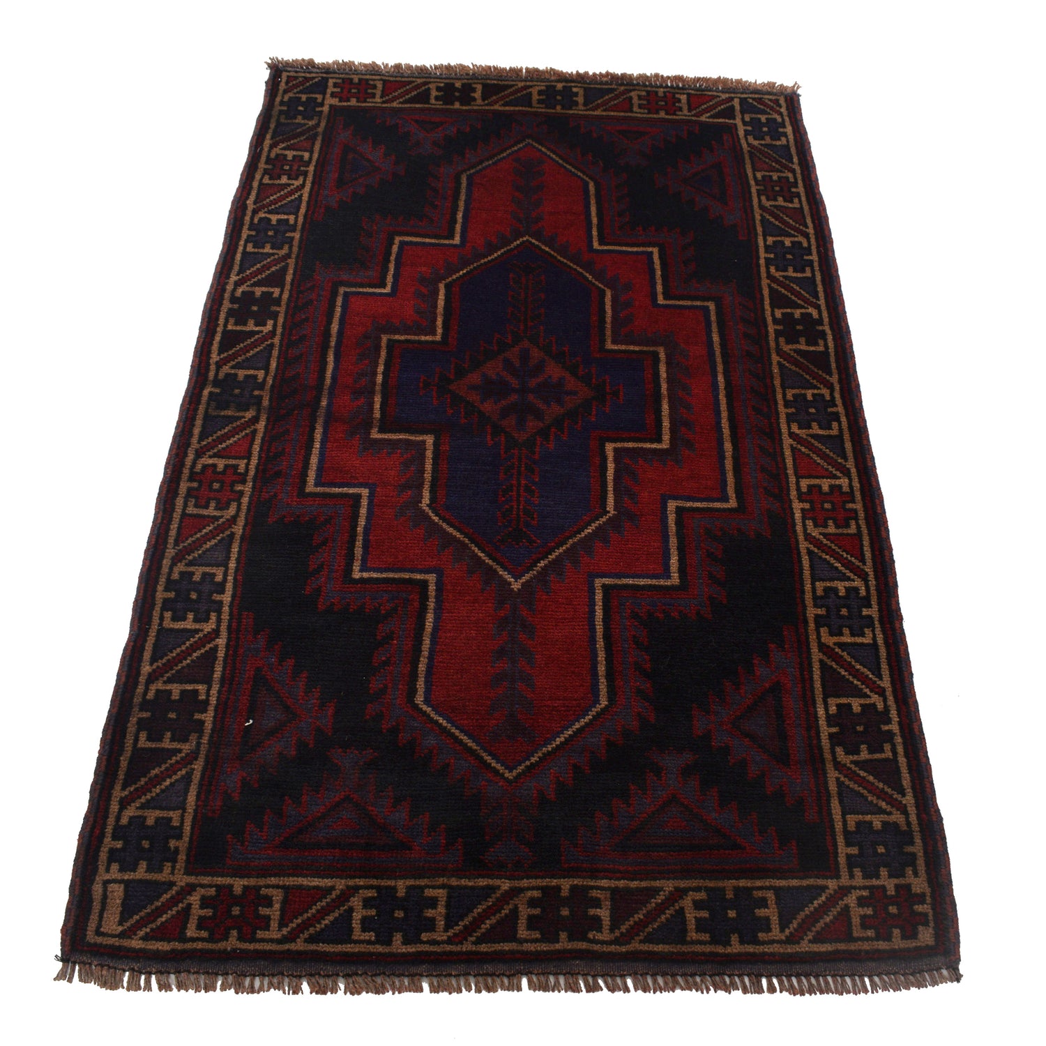 Baluchi Rug Handmade Multi Floral 3x5 ft