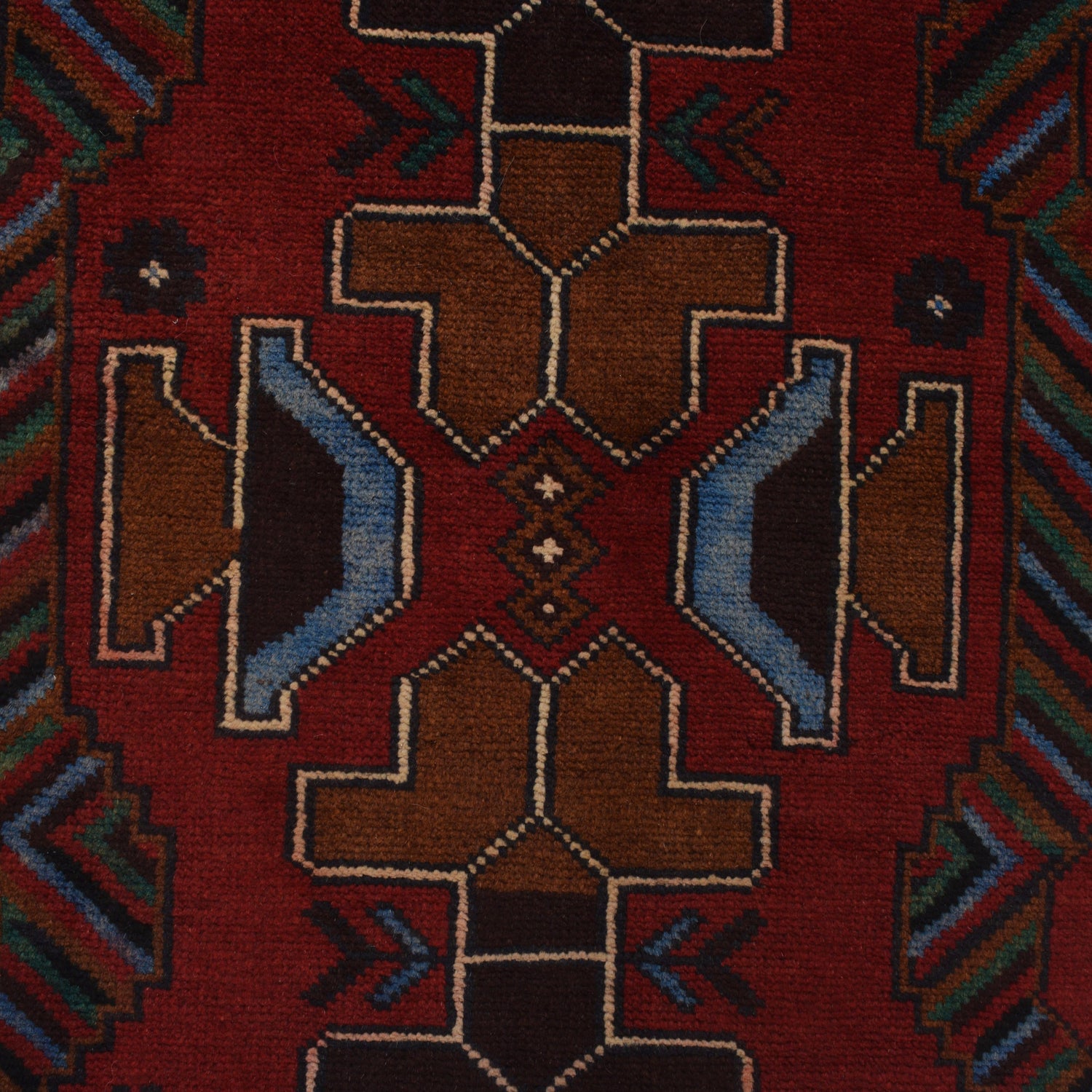 Baluchi Rug Handmade Red Geometric 2x4 ft