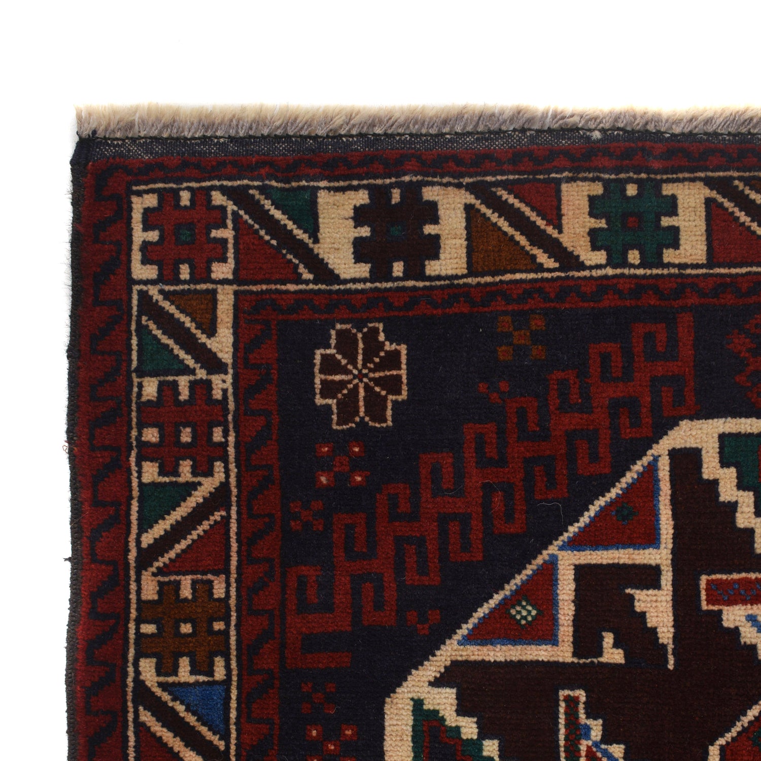 Baluchi Rug Handmade Multi Geometric 3x5 ft