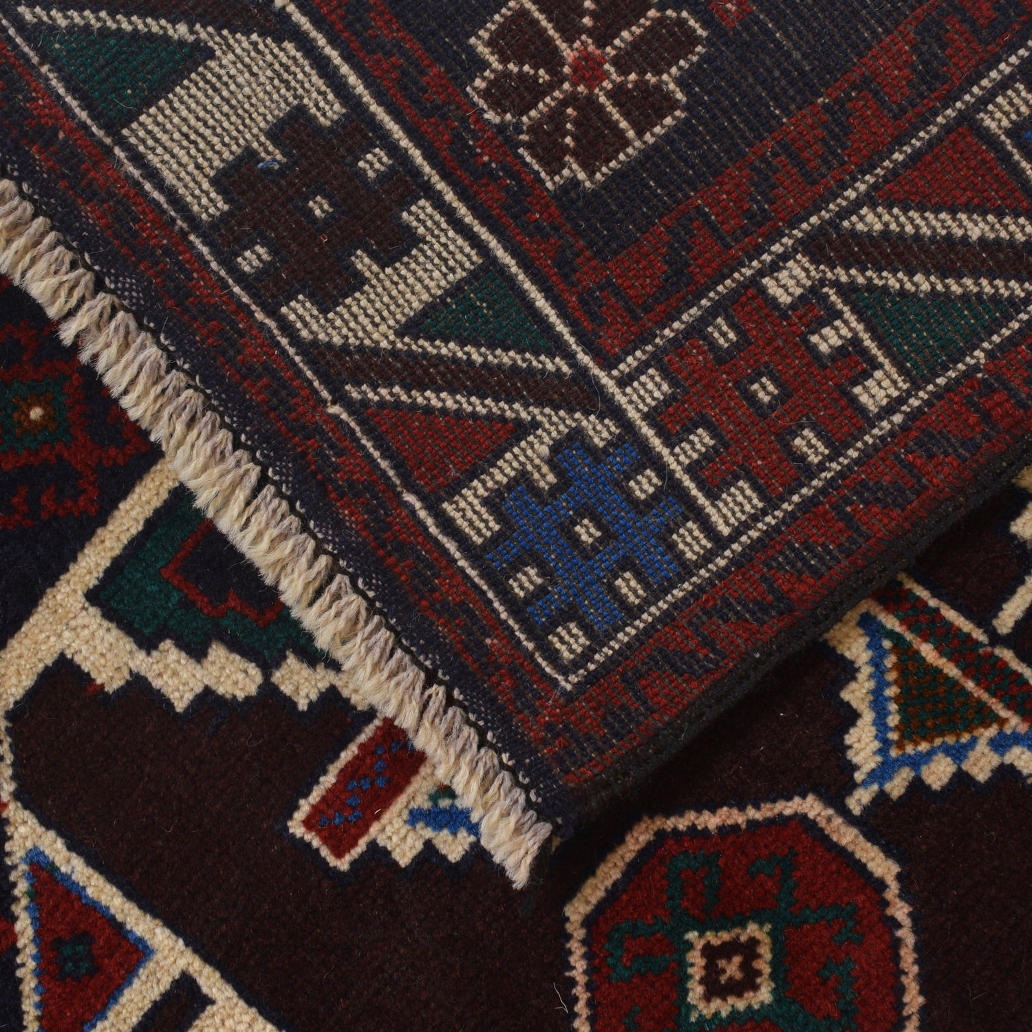 Baluchi Rug Handmade Multi Geometric 3x5 ft