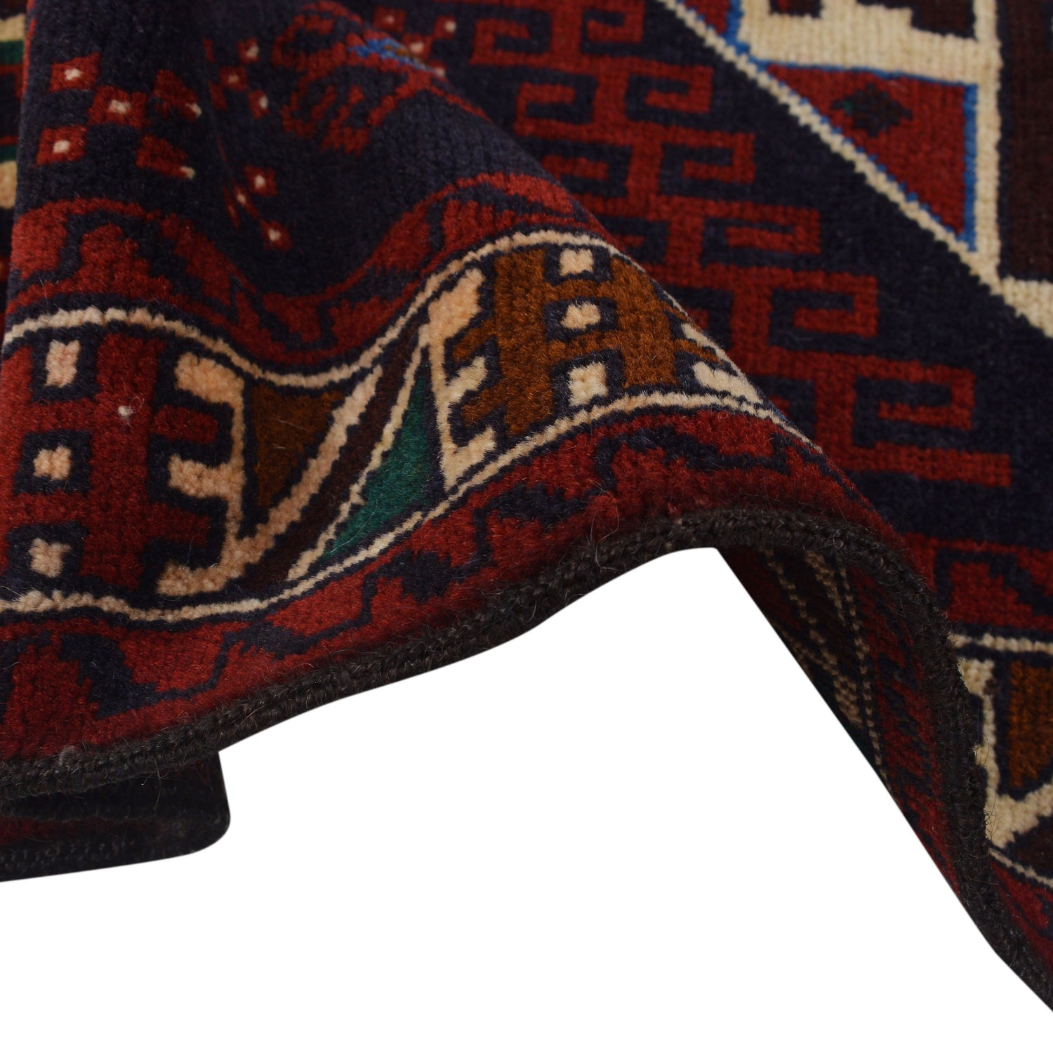 Baluchi Rug Handmade Multi Geometric 3x5 ft