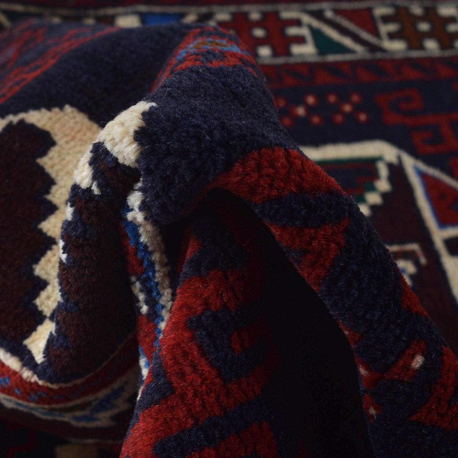 Baluchi Rug Handmade Multi Geometric 3x5 ft