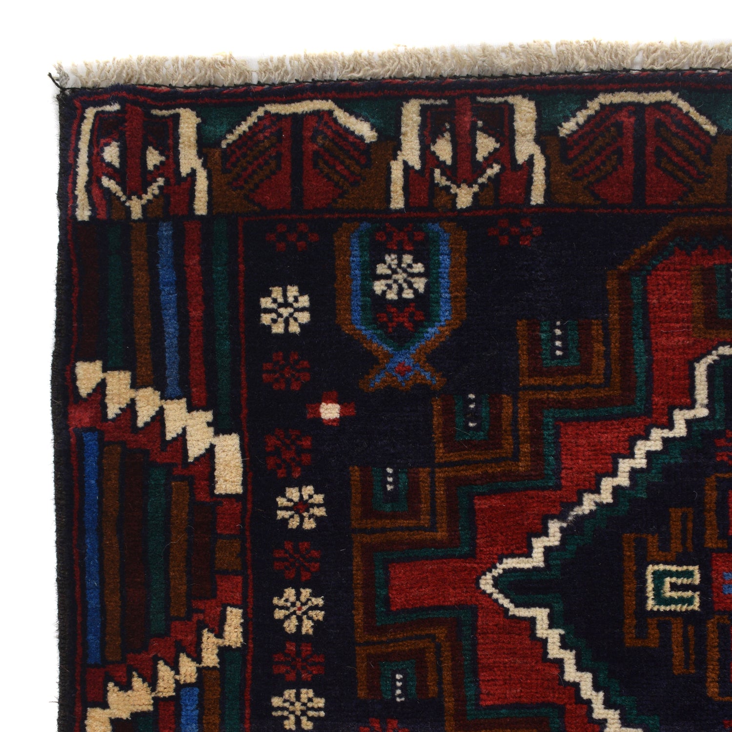 Baluchi Rug Handmade Multi Geometric 3x5 ft
