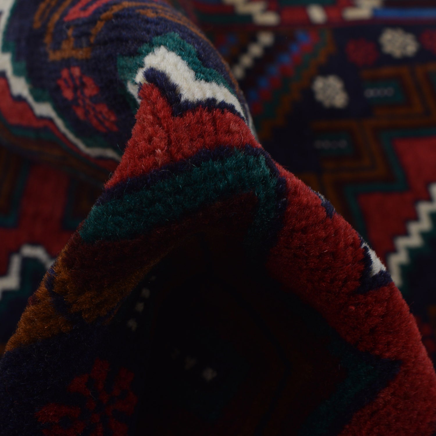 Baluchi Rug Handmade Multi Geometric 3x5 ft