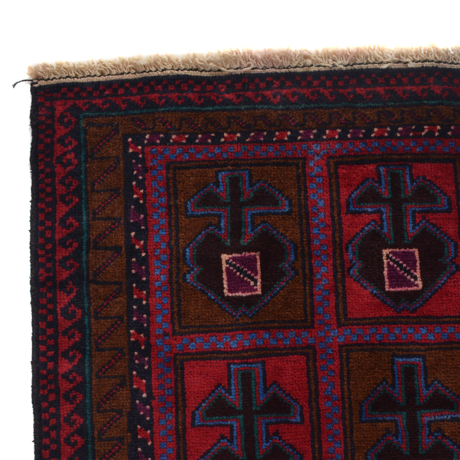 Baluchi Rug Handmade Multi Geometric 3x5 ft