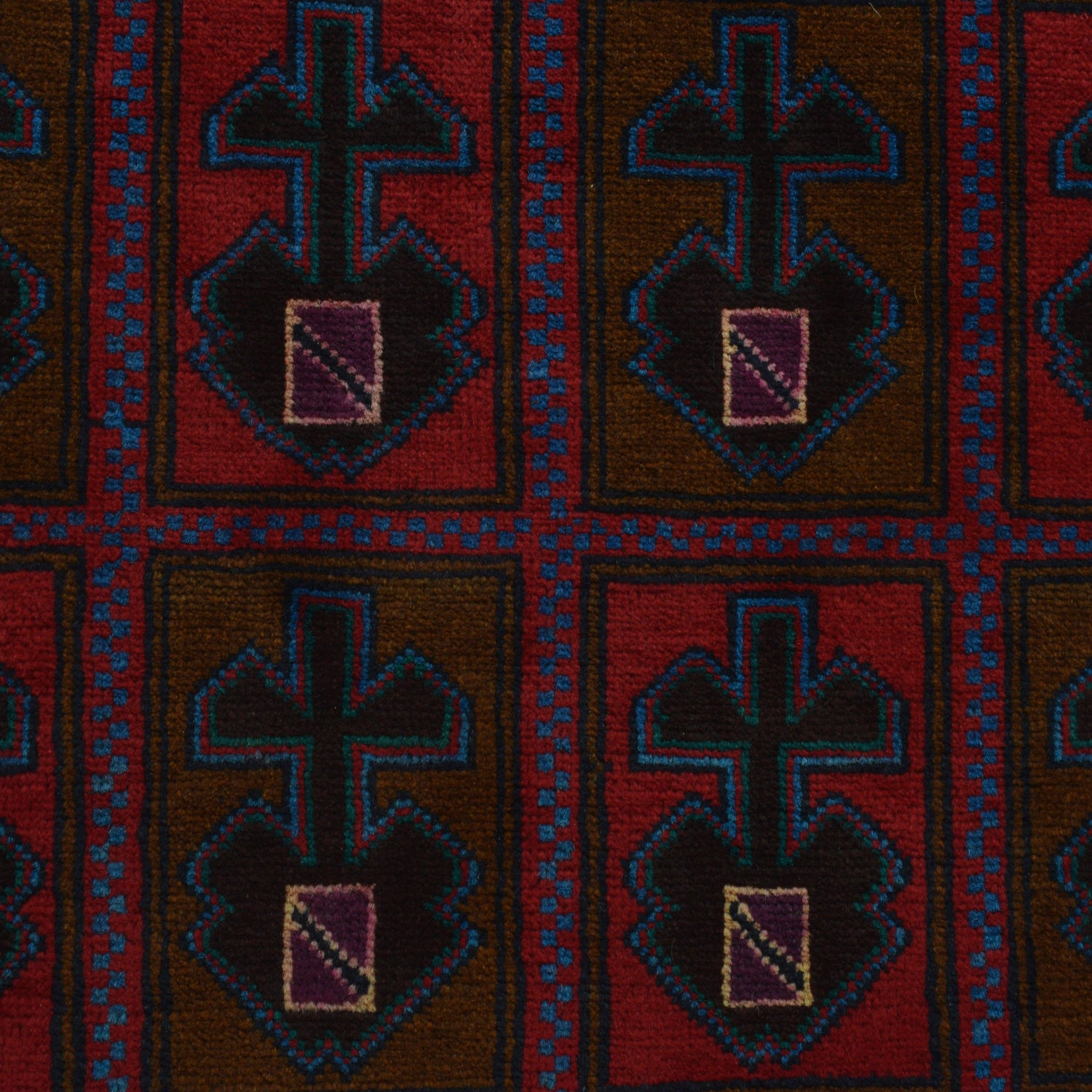 Baluchi Rug Handmade Multi Geometric 3x5 ft