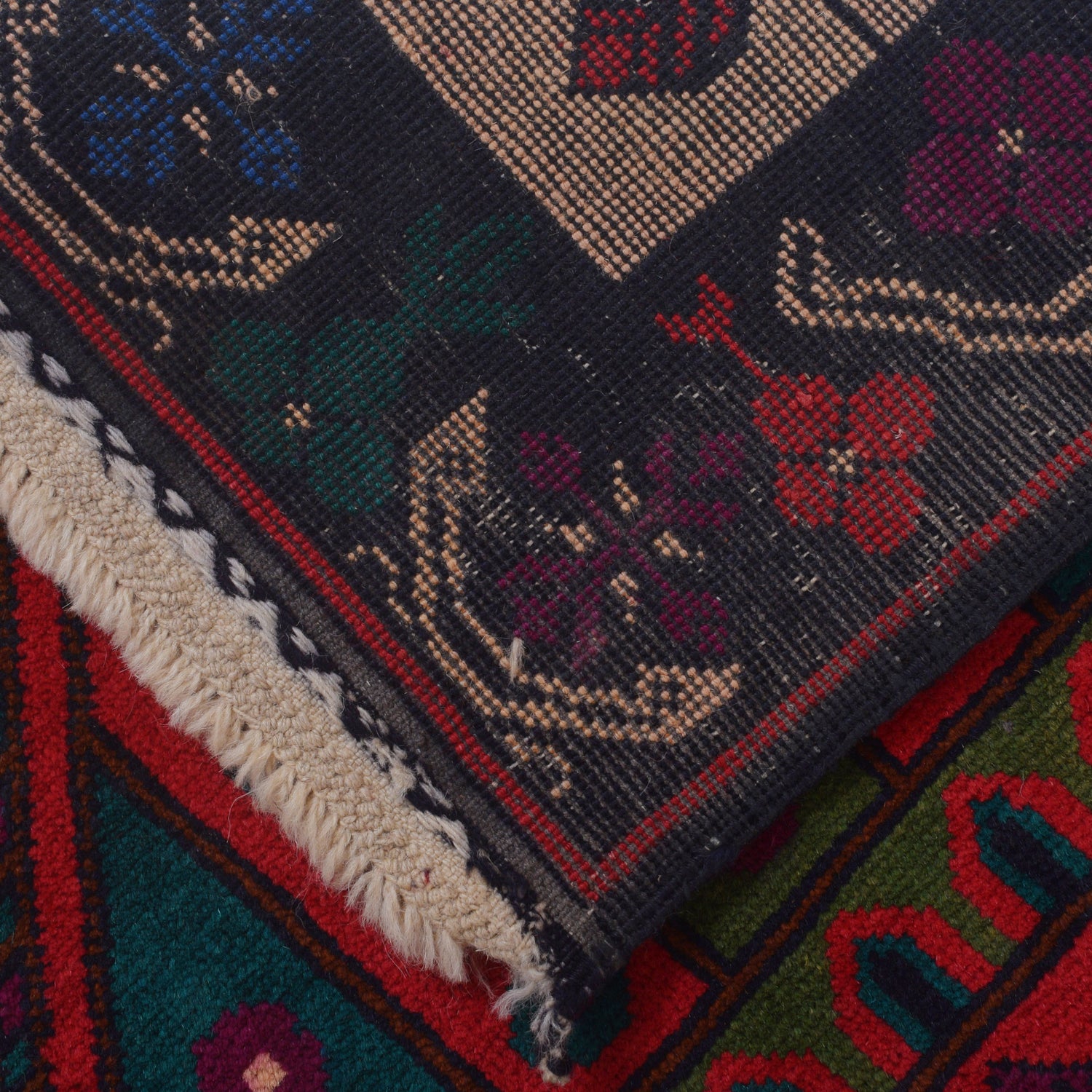 Baluchi Rug Handmade Multi Prayer Design 3x5 ft