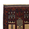 Baluchi Rug Handmade Beige Prayer Design 3x5 ft