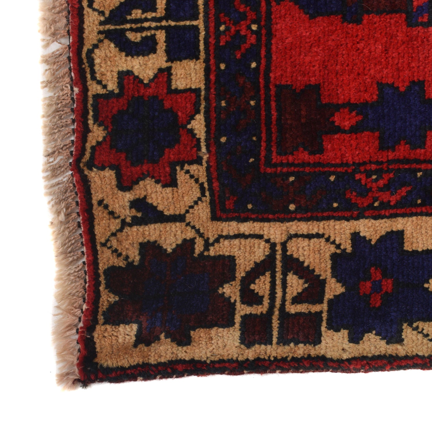 Baluchi Rug Handmade Red Prayer Design 2x4 ft