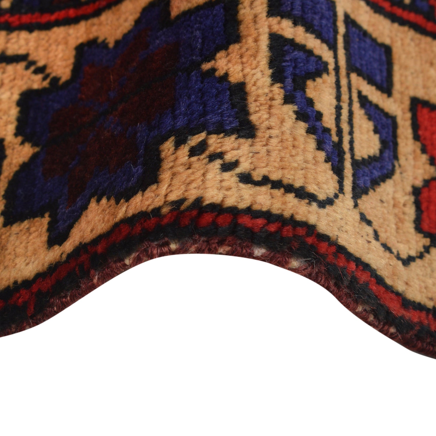 Baluchi Rug Handmade Red Prayer Design 2x4 ft