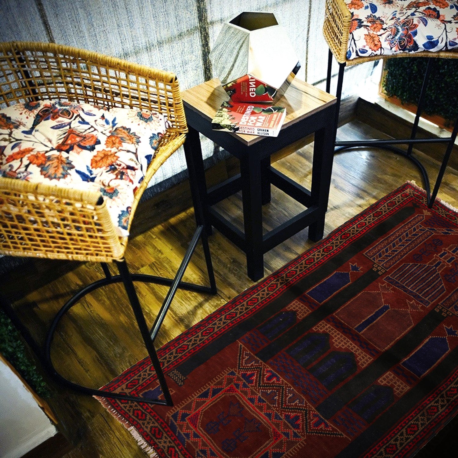 Baluchi Rug Handmade Multi Prayer Design 3x5 ft