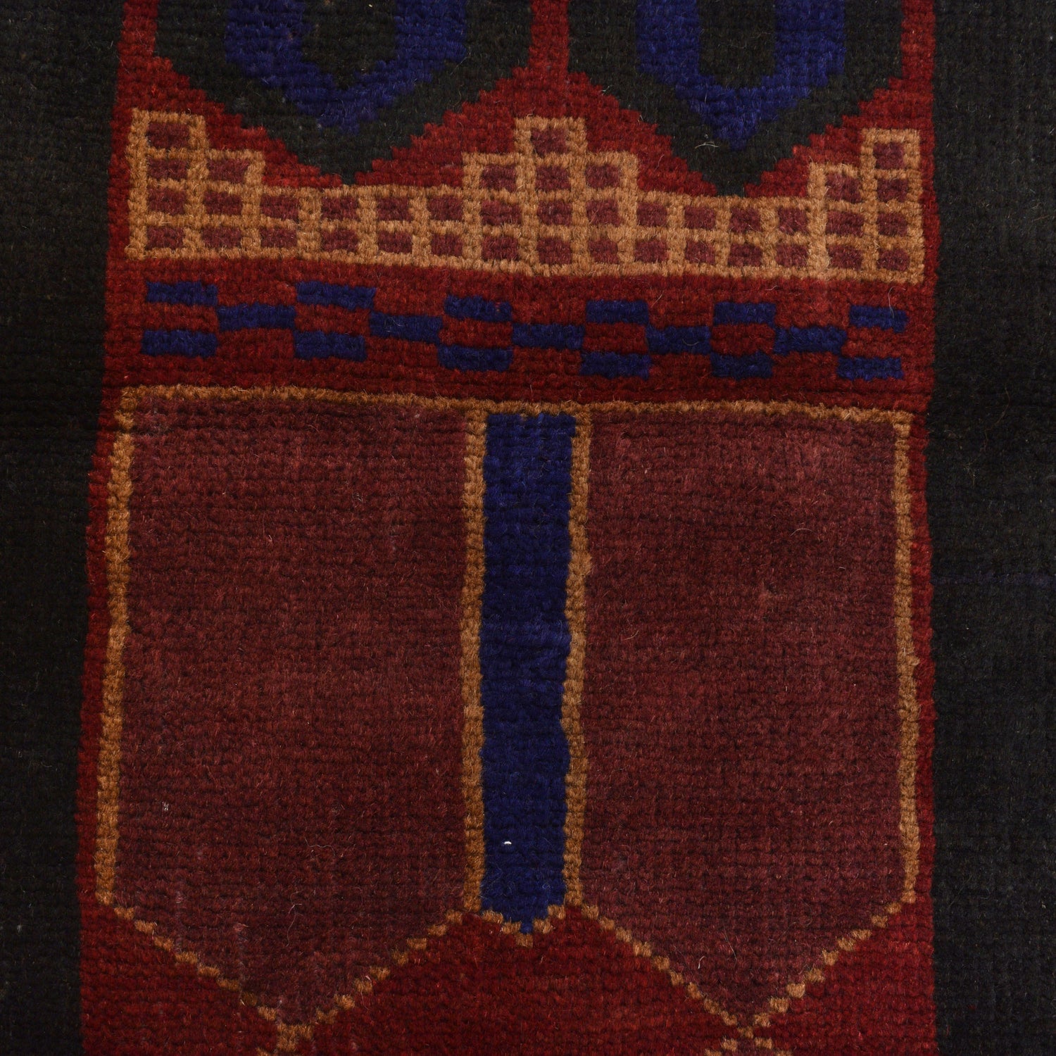 Baluchi Rug Handmade Multi Prayer Design 3x5 ft