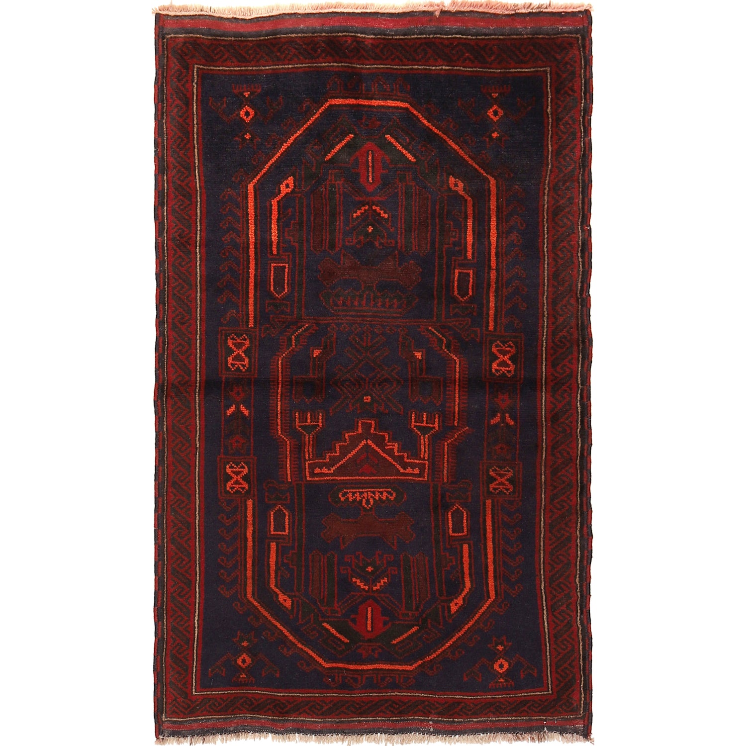 Baluchi Rug Handmade Multi Floral 3x5 ft