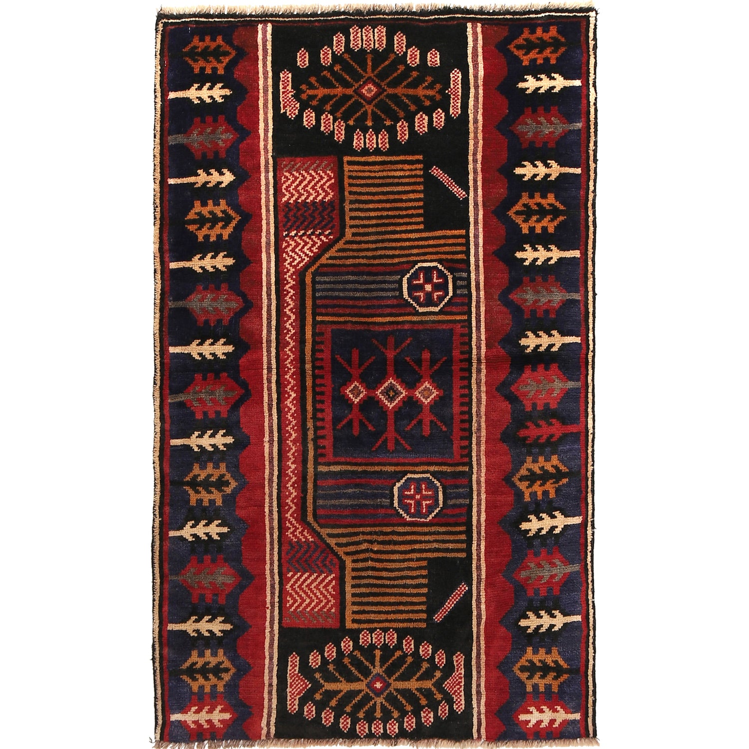 Baluchi Rug Handmade Multi Floral 3x5 ft