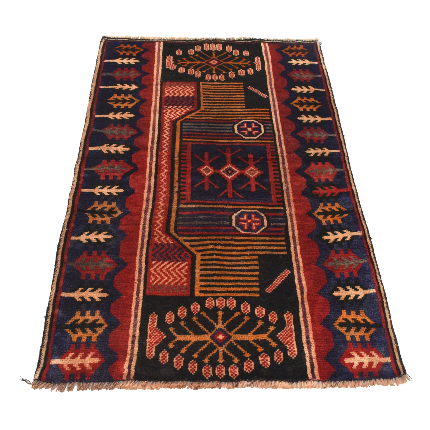 Baluchi Rug Handmade Multi Floral 3x5 ft