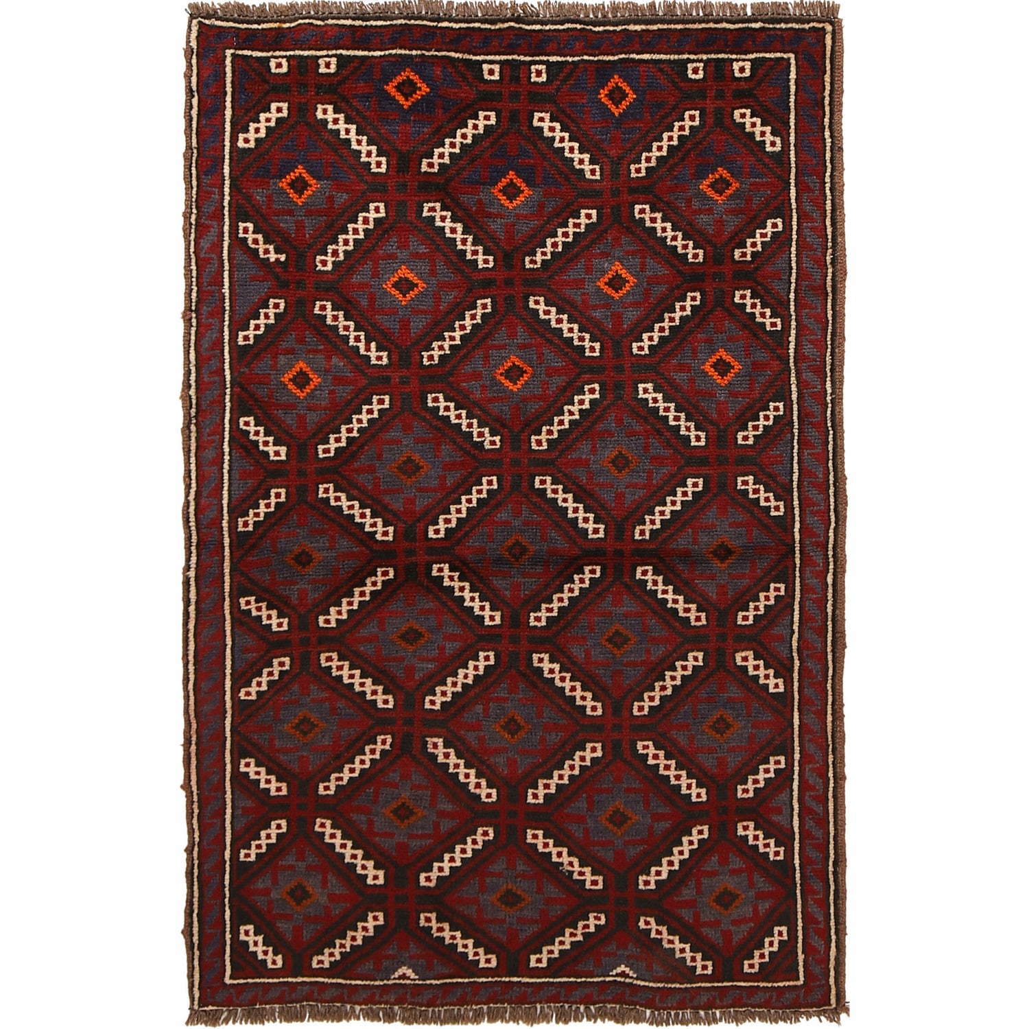 Baluchi Rug Handmade Multi Floral 2x4 ft