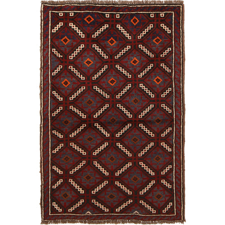 Baluchi Rug Handmade Multi Floral 2x4 ft