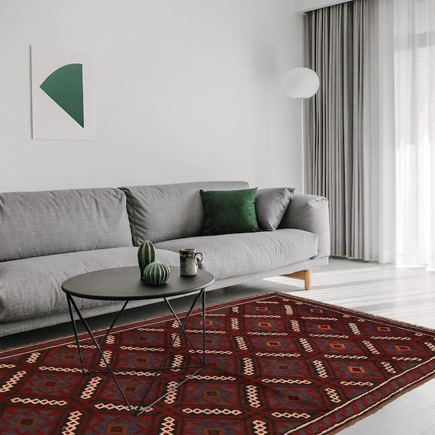 Baluchi Rug Handmade Multi Floral 2x4 ft