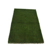 Overdyed Area Rug Handmade Green Geometric 2x4 ft