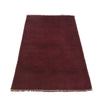 Overdyed Area Rug Handmade Purple Geometric 2x4 ft