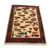 War Area Rug Handmade Ivory Tank 2x4 ft