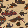 War Area Rug Handmade Ivory Tank 2x4 ft