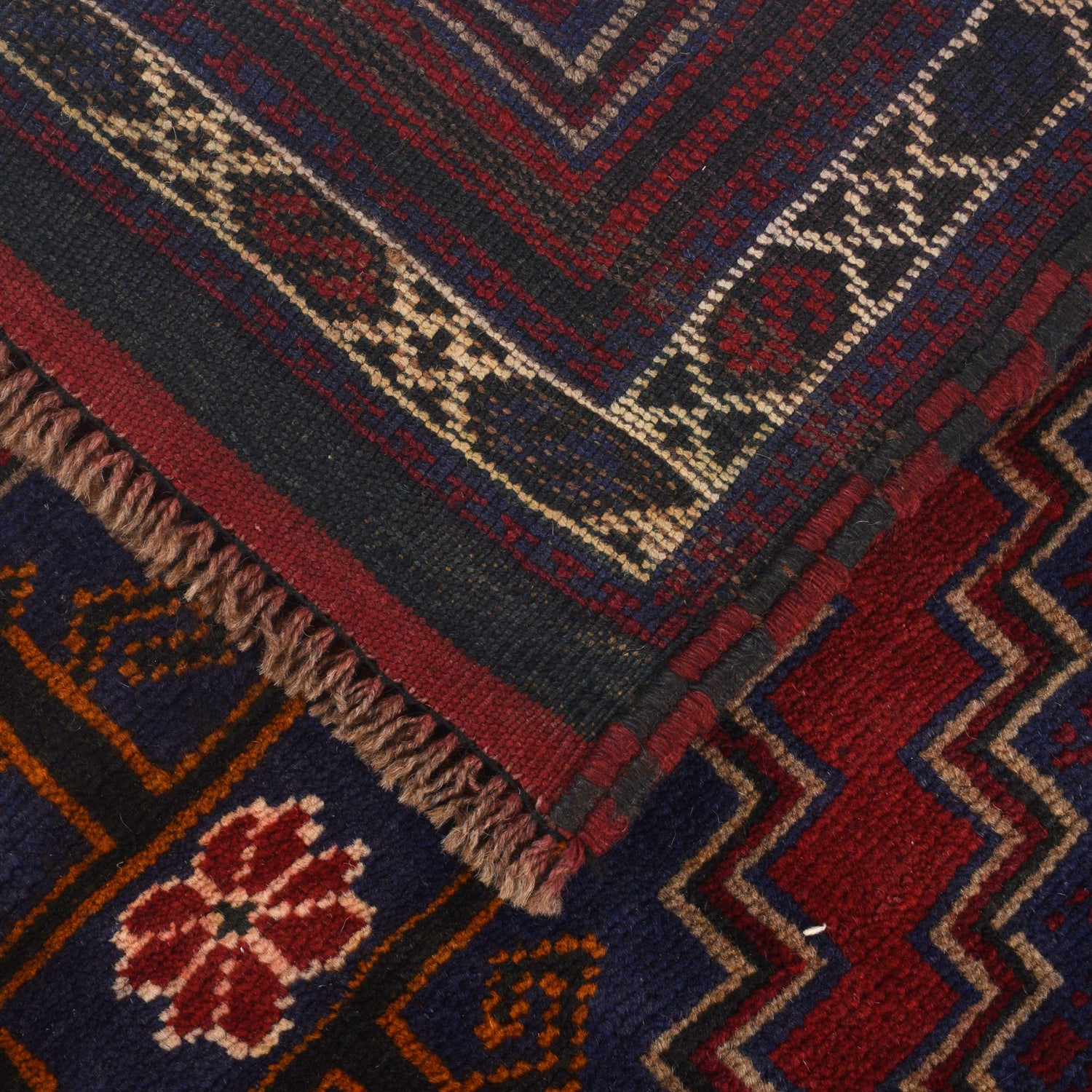 Baluchi Rug Handmade Red Floral 3x5 ft