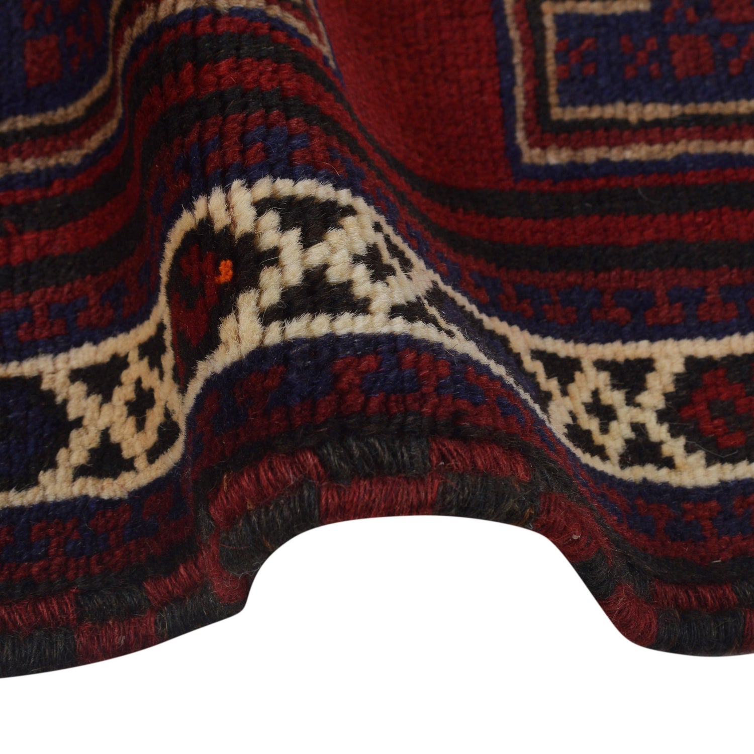 Baluchi Rug Handmade Red Floral 3x5 ft